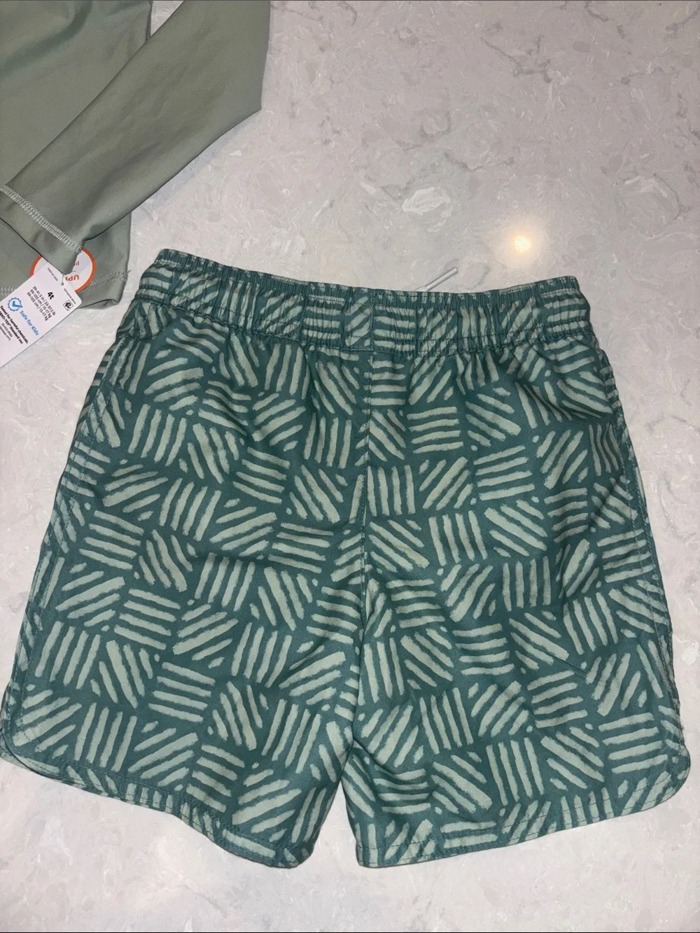 NWT toddler boy long sleeve swim shirt and shorts set